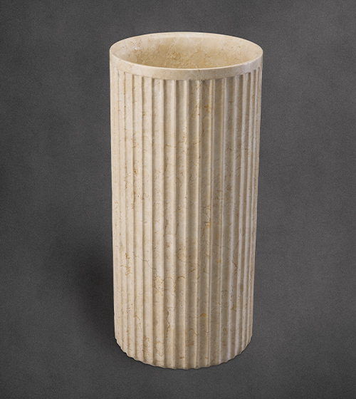 Apollo Crema - Stone Pedestal Wash Basin – Aquant India